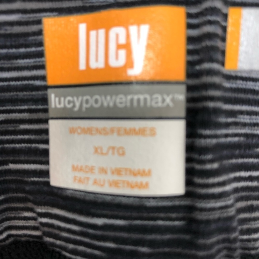 Lucy PowerMax Bermuda Short Legging Sz XL Grey Space Dye Mid Thigh X Training Co - Picture 7 of 10
